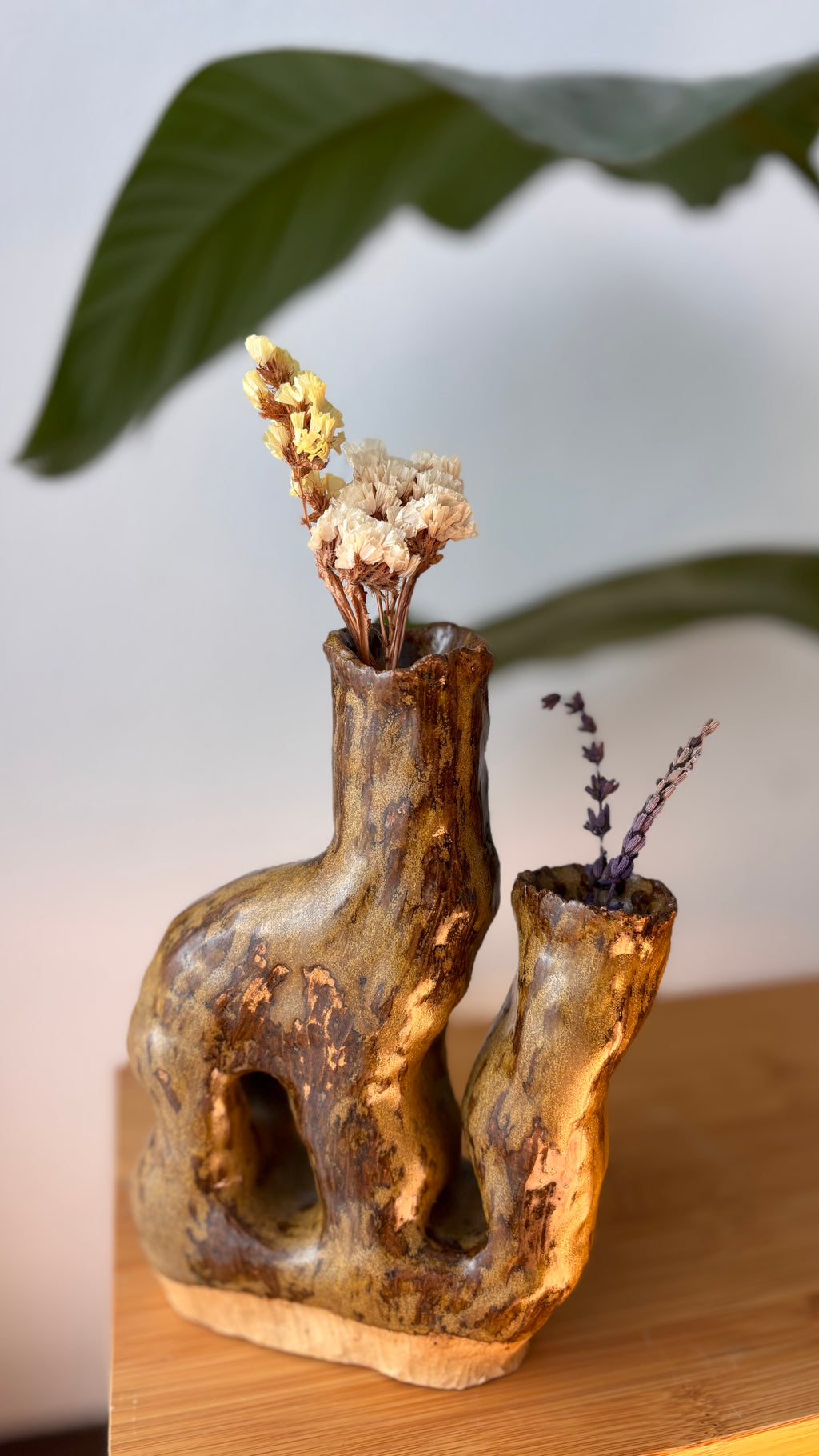Melted Sienna Vase in use